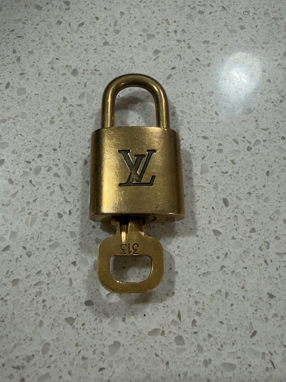 AUTHENTIC LOUIS VUITTON LOCK WITH KEY #313